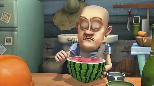 光头强就是吃瓜,瓜田里的欢乐食客